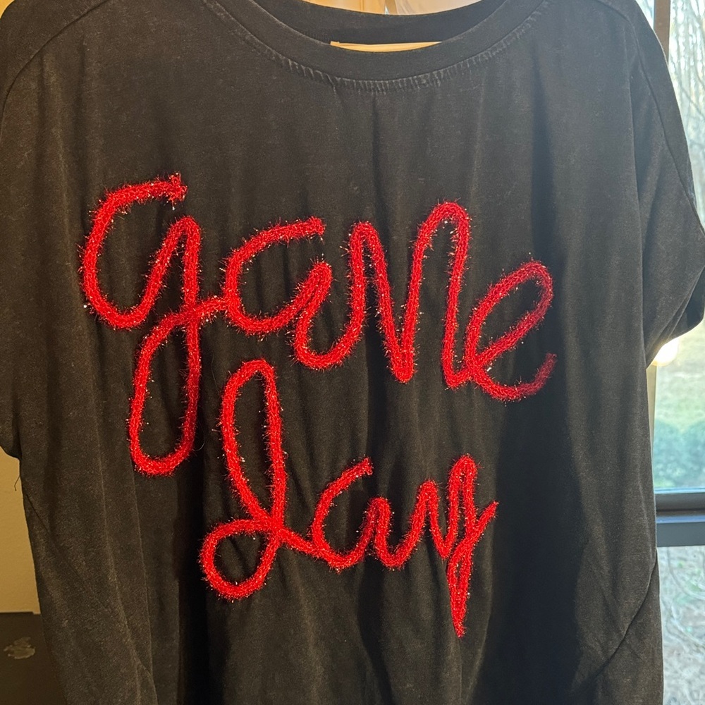 Black T-Shirt with Red 'Game Day' Design